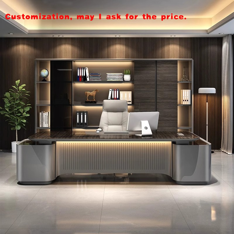 Office Furniture Custom - op maat. Luxe gelakt directiebureau, groot