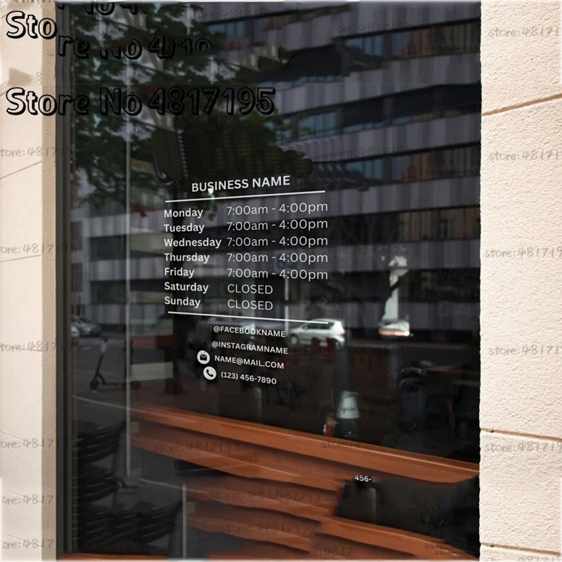 Office Furniture Custom - Openingstijden Met Aangepaste Bedrijfslogo Winkel Aangepaste