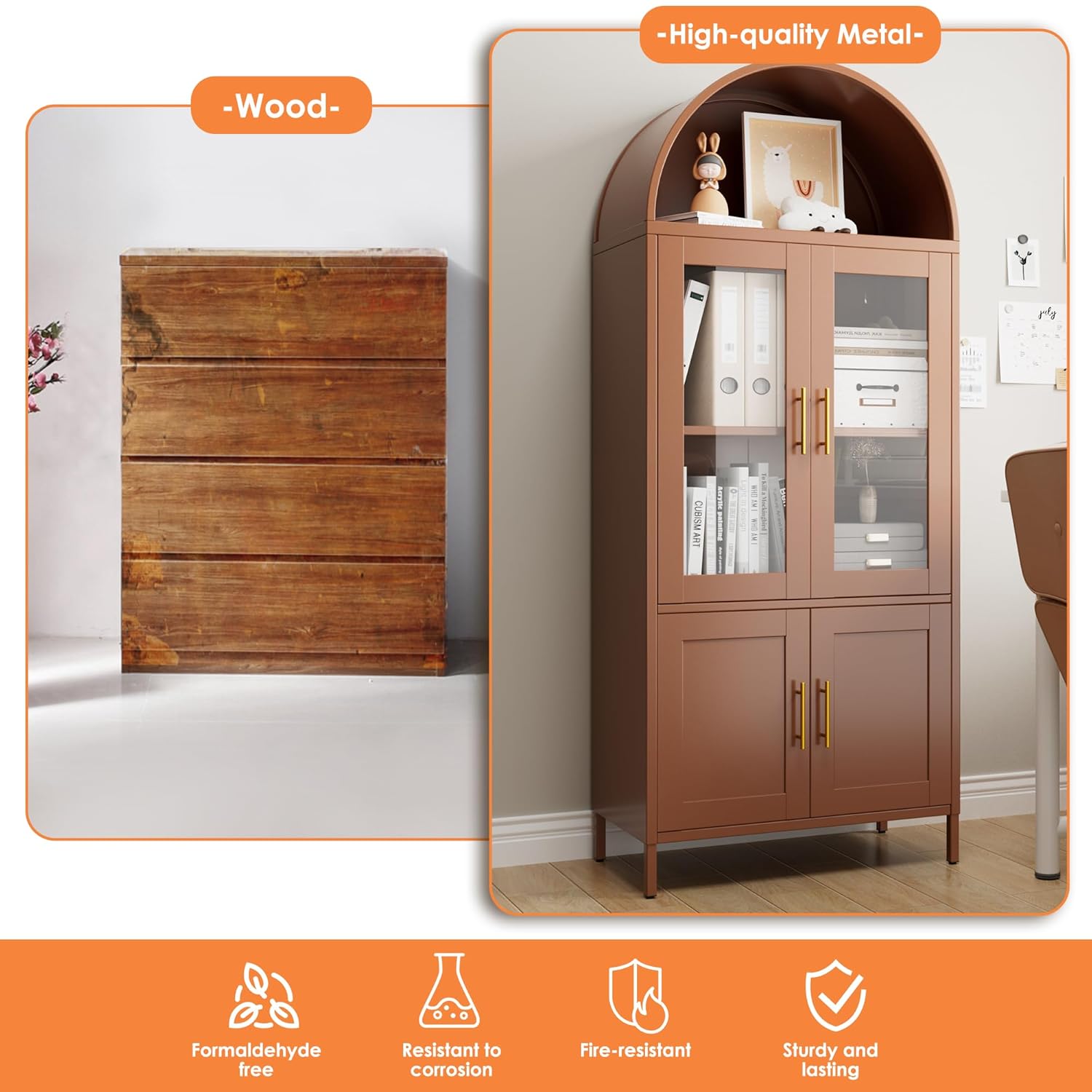 Metalen gebogen boekenkast met - Office Furniture Custom recensie en prijs