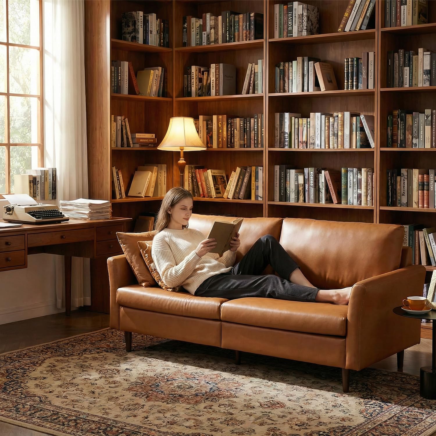 80 inch kunstleren bank, mid-c - Office Furniture Custom recensie en prijs